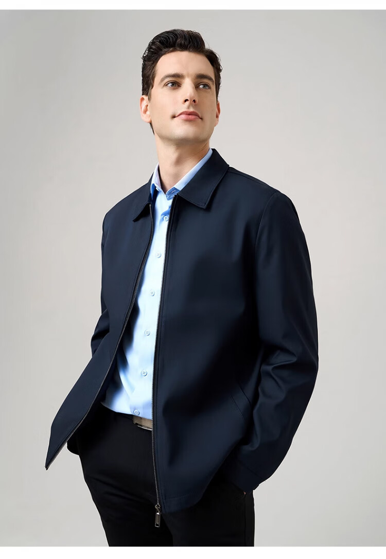Yalu Administrative Jacket for Men, Spring 2026 Business Casual Dad's Outerwear, Middle-Aged And Elderly Menswear Coat, Cadre Clothing 11