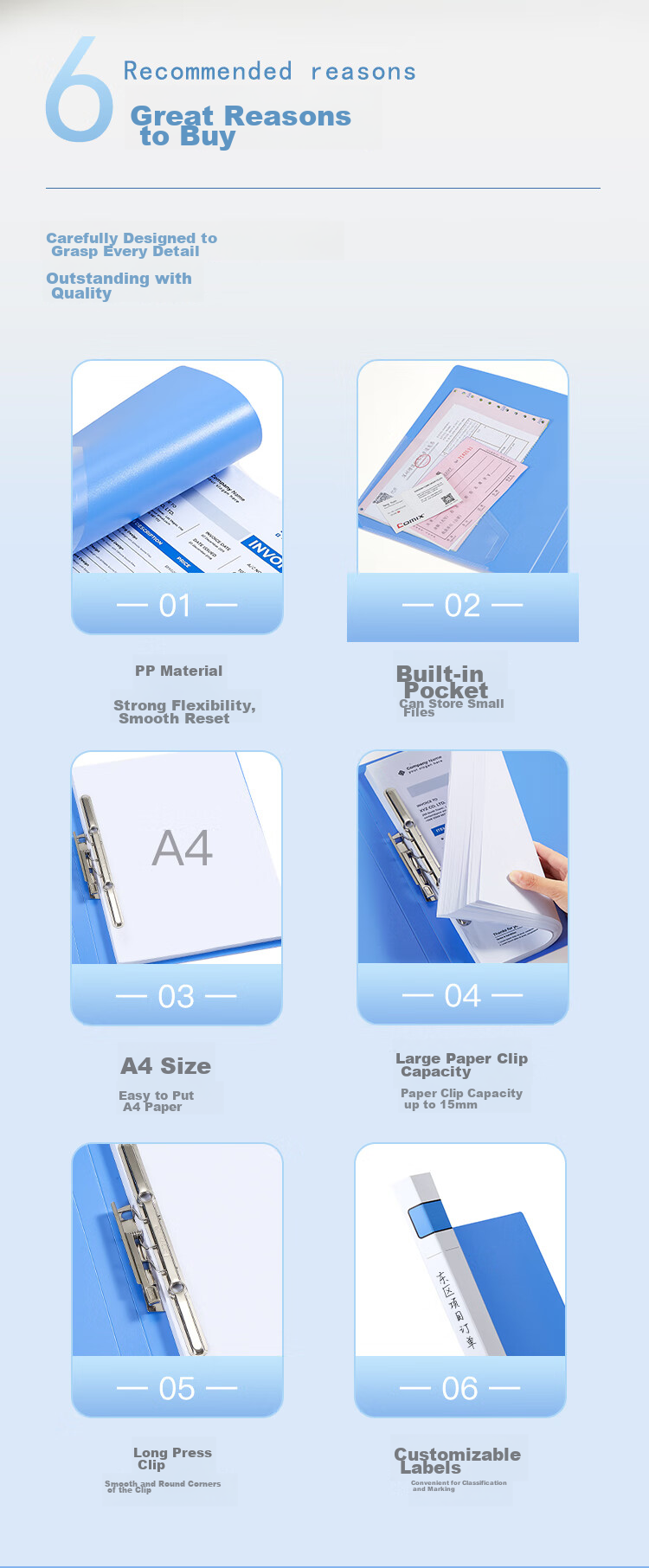 COMIX File/folder/long Box A4, Black A603 1