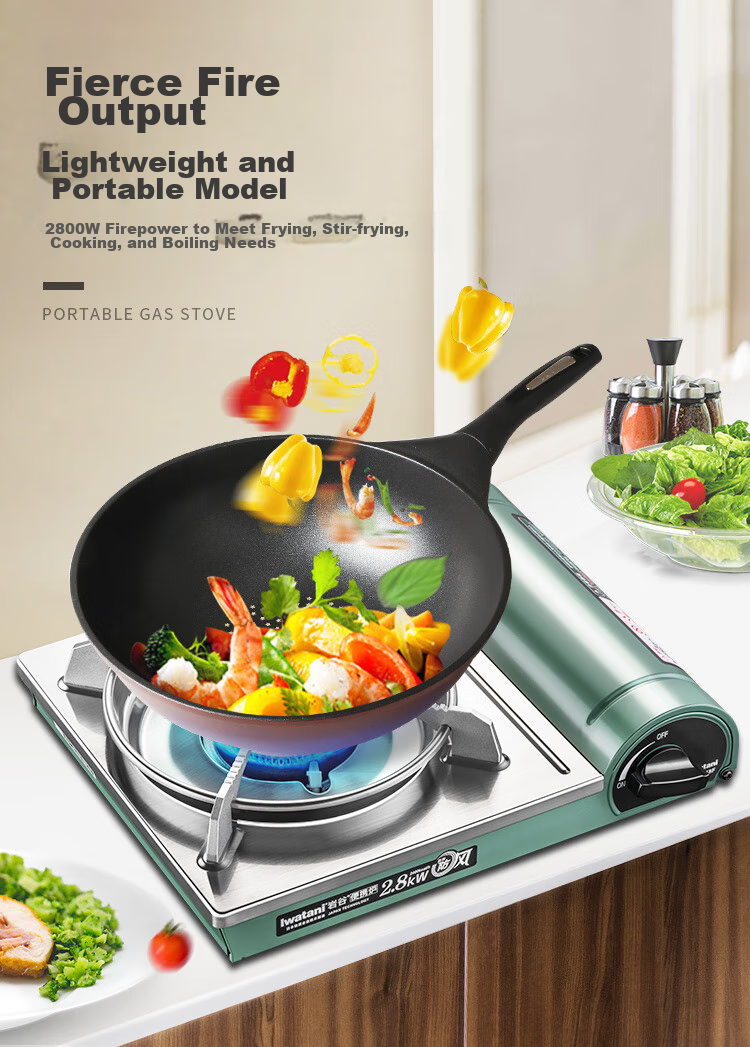 Iwatani Portable Cassette Stove, Outdoor Windproof Camping Gas Stove, Home Hot Pot Cooking Equipment, ZKZ-18F 1