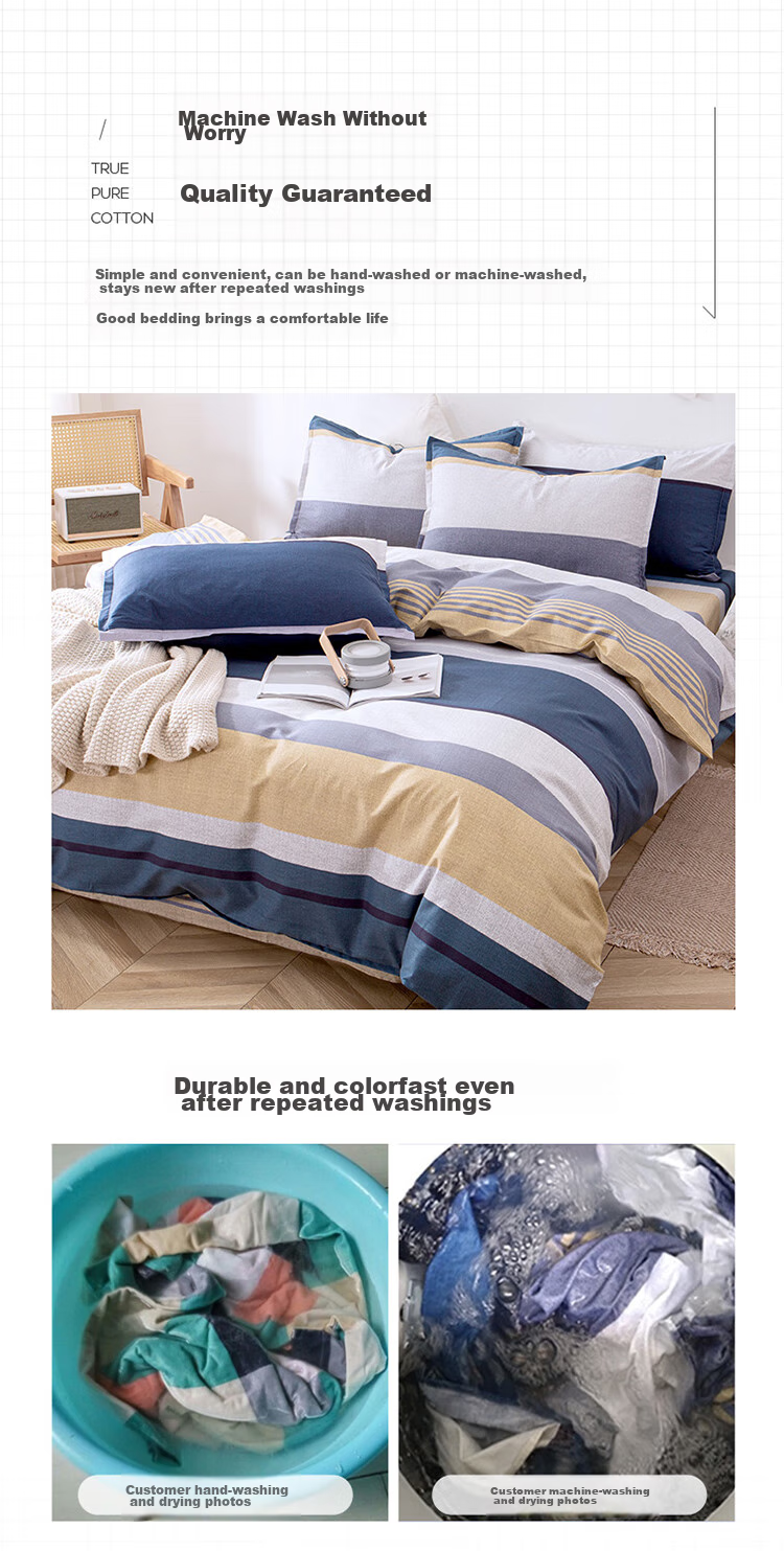 AVIVI Class A Duvet Cover, Single Piece, Pure Cotton, for Single Or Double Bed, Dormitory Use, All-Cotton Quilt Cover, Single Piece, Nordic Style, 220*240cm 4