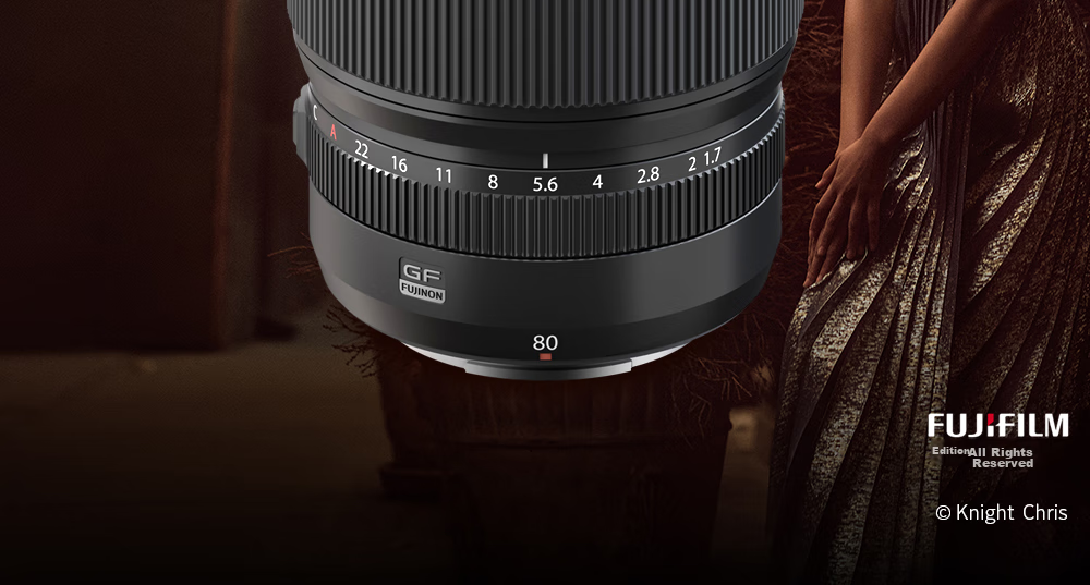 FUJIFILM GF80mm F1.7 R WR Full-Frame Standard Prime Lens, G-Mount 2
