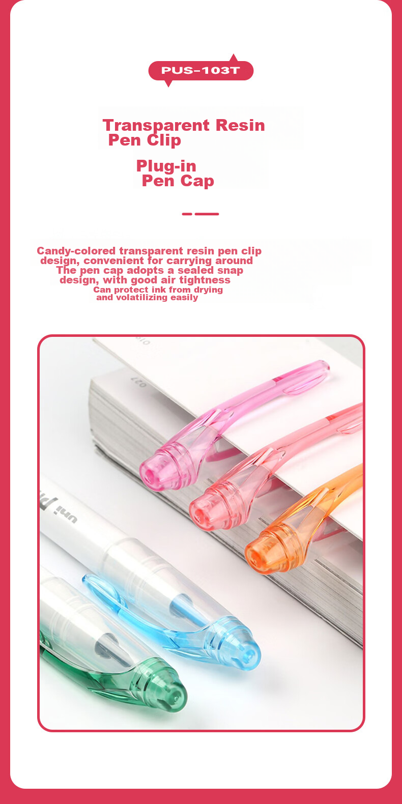 Uni Mitsubishi Dual-Tip Fluorescent Marker Pen for Student Homework, Journaling, Drawing And Marking - Colorful Pens, Fine 0.4mm Thick 4mm PUS-103T 1 Pen/Pack Light Blue 4