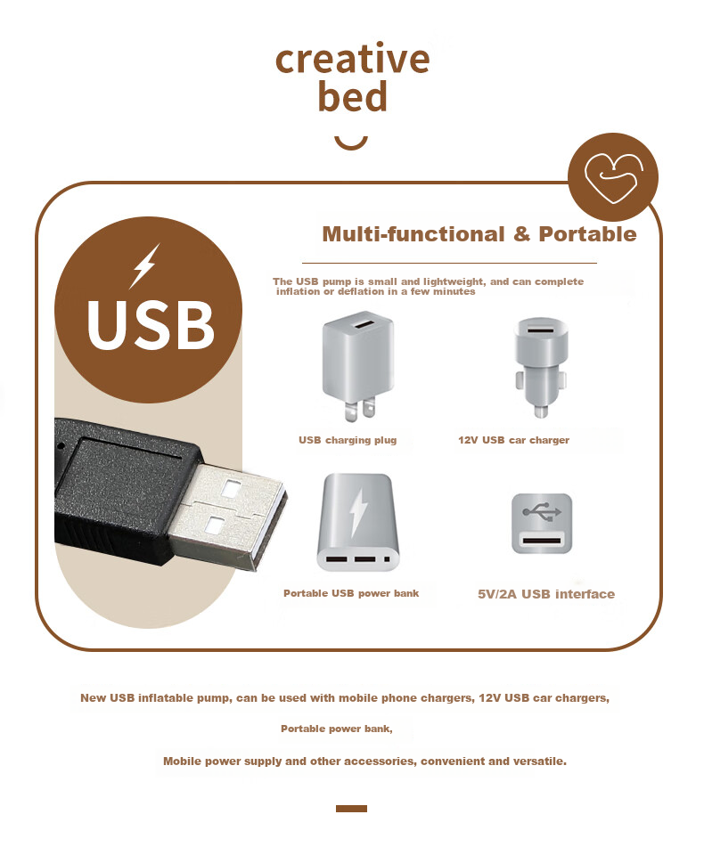 INTEX Built-In Electric Pump USB Port Automatic Inflation Single-Person Air Mattress for Home And Car Use, Foldable Bed with 1 Pillow 64112 3