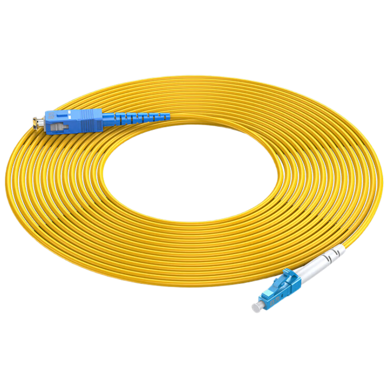 Shengwei Engineering Telecom-Grade SC-LC Fiber Optic Patch Cable, Single-Mode Single-Core 10 Meters, Transceiver Pigtail, Optical Module Dedicated Pigtail, FWDLS-10