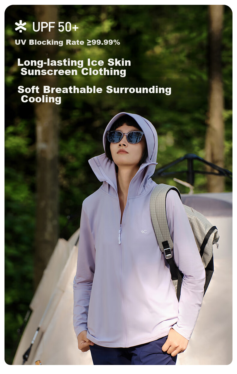 VVC Sun Protection Clothing for Women, Ice Silk Cool-Feeling Breathable UV-Resistant Shawl, Urban Light Outdoor Short Jacket, Light Gray 1.0 1