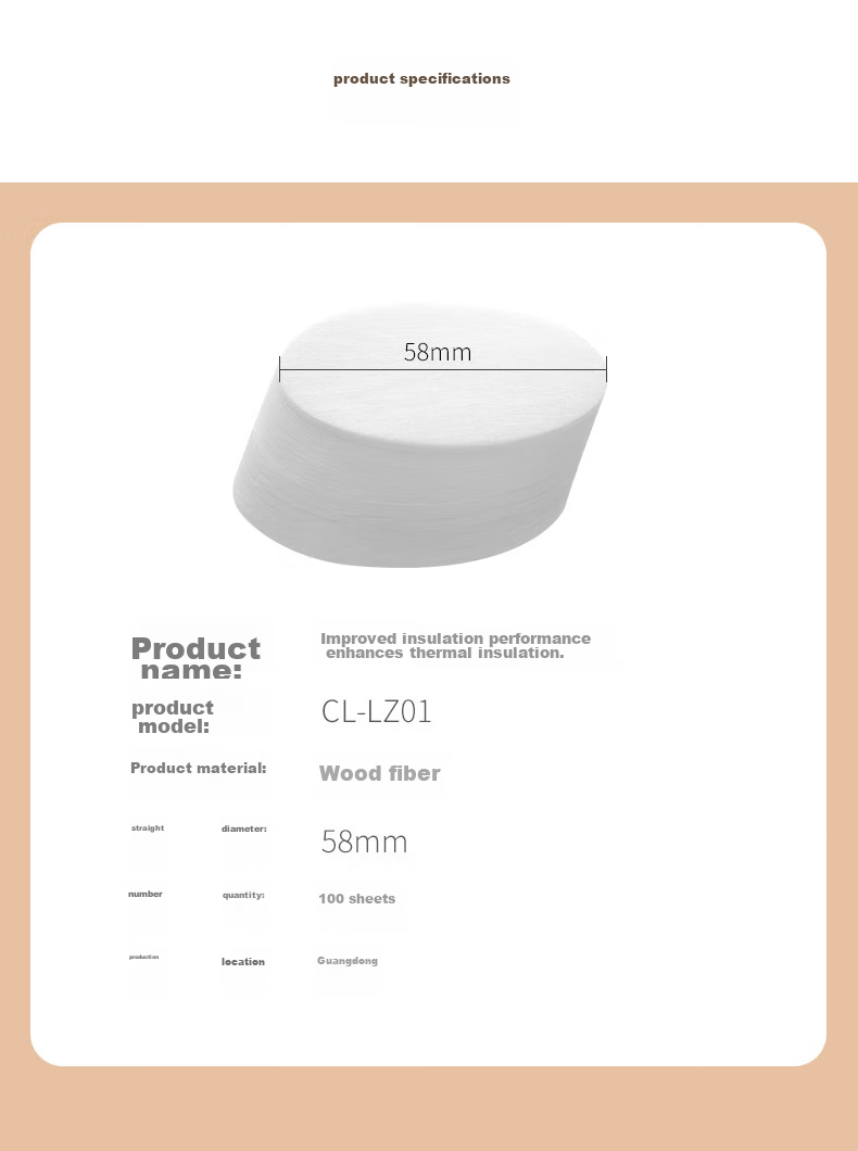 CLITON Italian Coffee Machine Round Filter Paper for Drip Bags, Coffee Filter Discs, 58mm - 100 Sheets 7