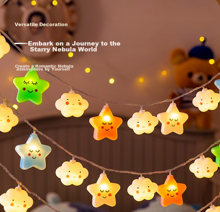 Abaoli Children's Star Cloud Rainbow Indoor And Outdoor Decorative Lights, Flashing Lights, String Lights, Starry Sky, Outdoor Camping Room Decoratio 5