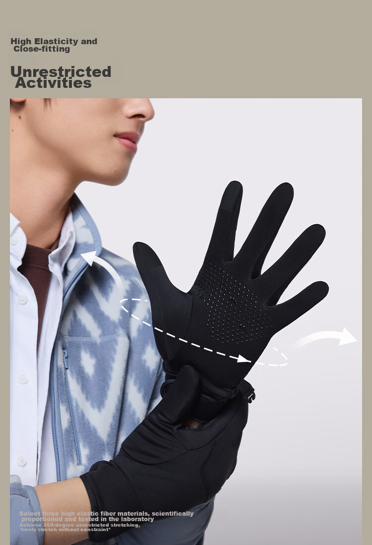 Beneunder Gloves, Winter Men's Cycling Gloves, Skiing Gloves for Women, Windproof And Non-Slip Hiking Warm Gloves, Motorcycle Gloves 10