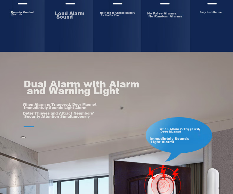 LFang KR-D2 Door Magnetic Alarm, Anti-Theft Alarm for Doors And Windows, Home And Shop Use, Wireless Remote Control Anti-Theft Device for Doors And Windows 4