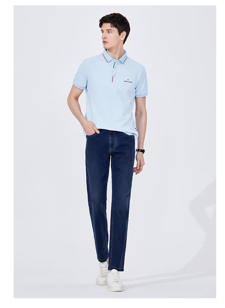 Navigare Men's Sweat-Free Short-Sleeve Commuter Casual Polo Shirt with Collar, 1325524566 9