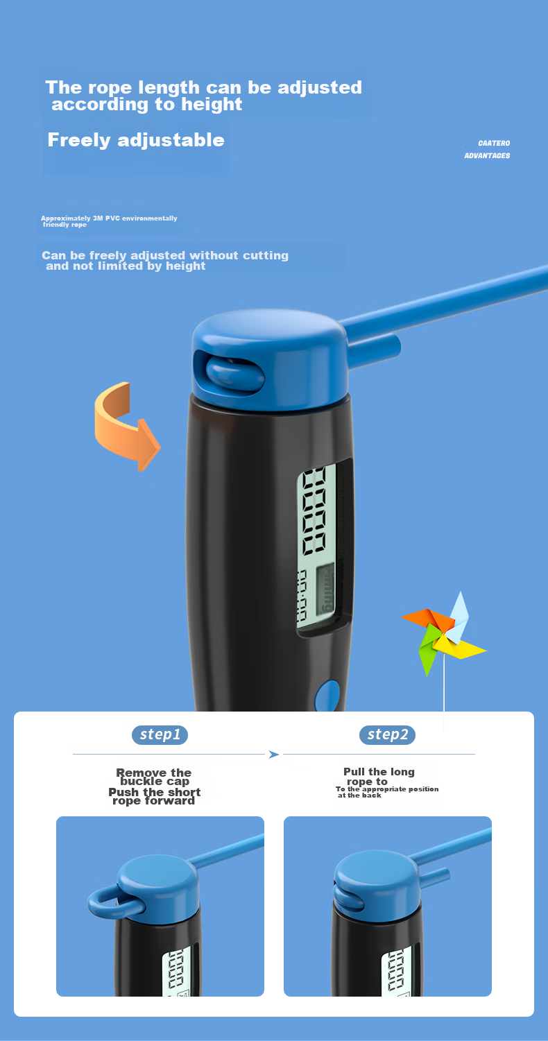 Li-Ning Jump Rope for Middle School Students' Physical Education Exam, Standard Model with Counting Function, Professional Non-Tangling Countdown Design for 2025 11