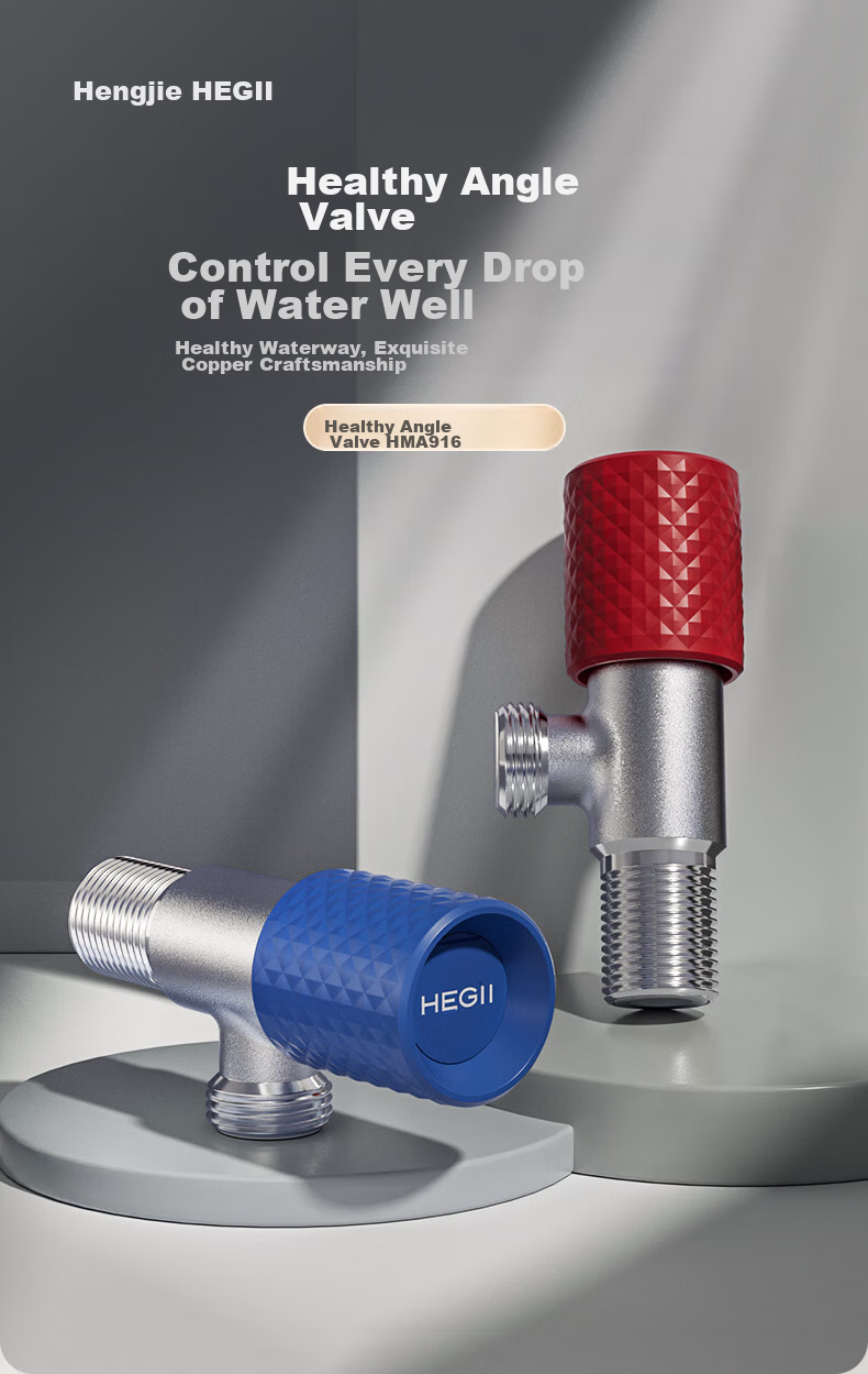 HEGII Angle Valve, Thickened Copper Alloy Household Triangular Valve, Toilet Stop Valve, Hot And Cold Water Healthy Angle Valve HMA916-H 4