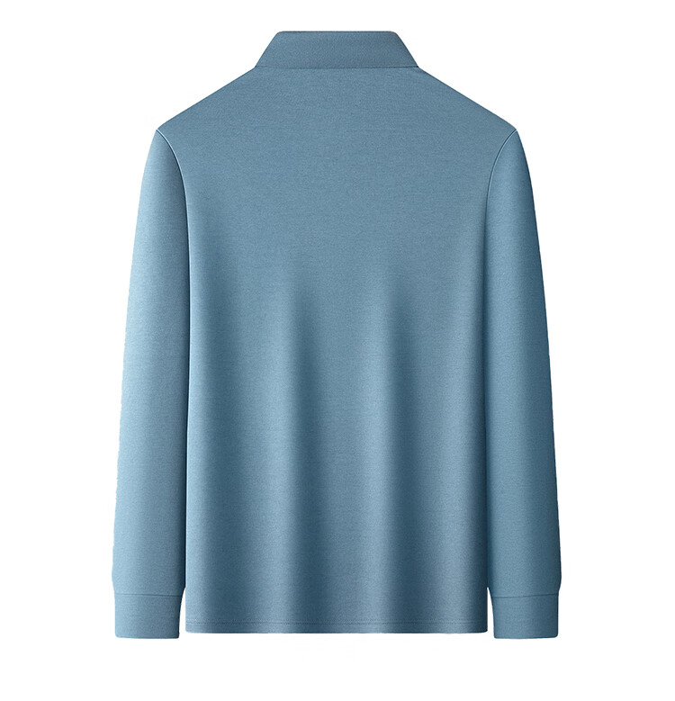 MONTAGUT Autumn Cotton Soft Men's Crisp Durable Long-Sleeve T-Shirt Striped Polo Shirt for Men, Oriental Minimalist Luxury Style 3