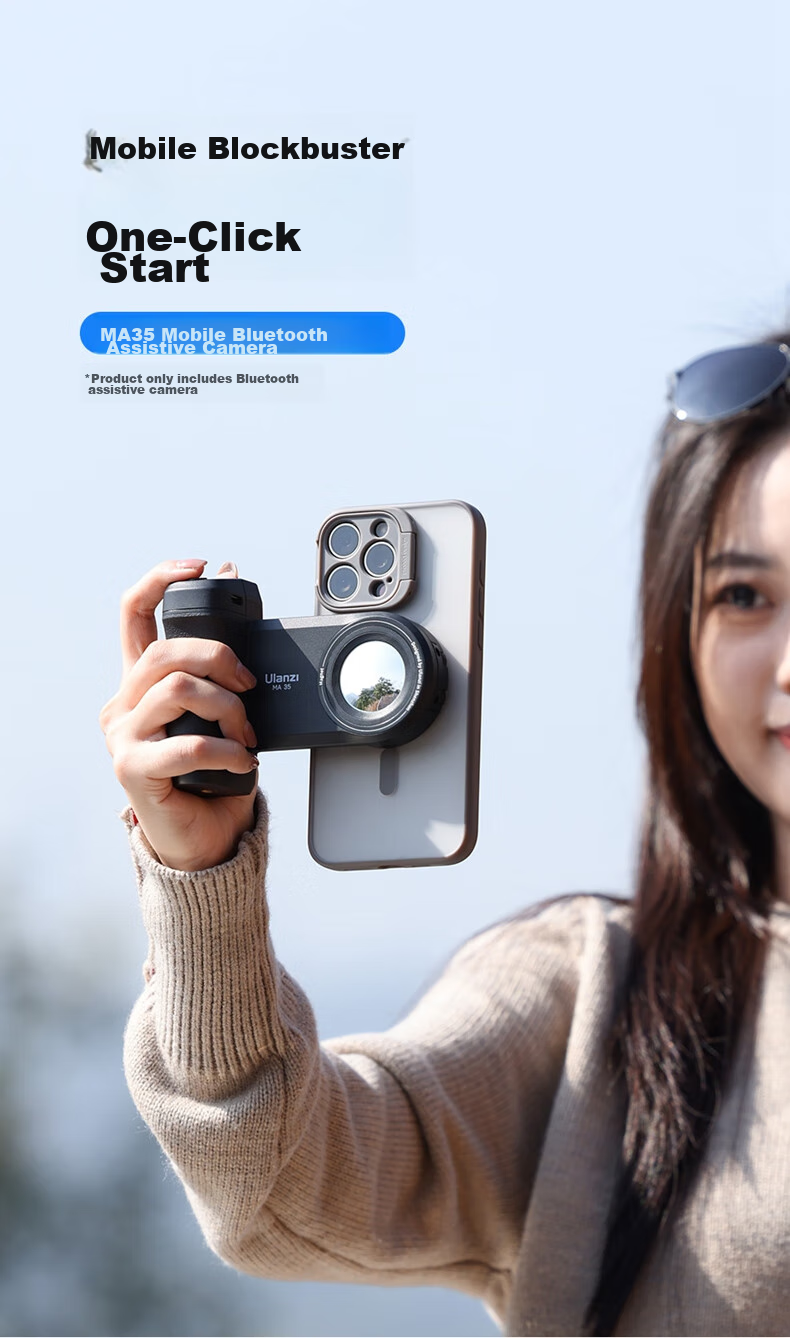 Ulanzi MA35 Magnetic Horizontal And Vertical Phone Bluetooth Stabilizer Remote Control Handheld Steady Cam for Photography, Video Recording, Selfie, Vlog, Anti-Shake Travel Photography Gadget 1