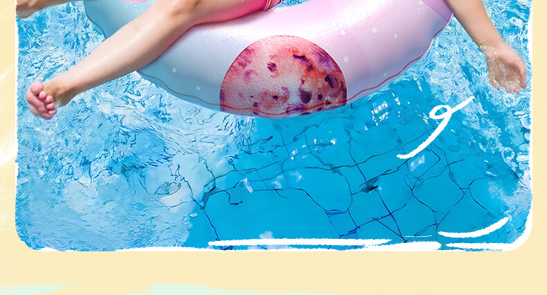 Adandyish Starry Thickened Cartoon Adult and Children Swimming Ring Life-saving Thickened Underarm Swim Ring Size 90 for 120-180 Jin 3