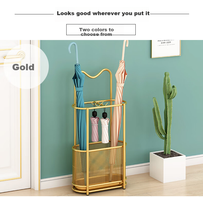 WOJIA Umbrella Stand Storage Rack for Home, Lobby, Hotel, Commercial Use, Umbrella Holder, Entrance Storage Rack, Umbrella Organizer, Black 11