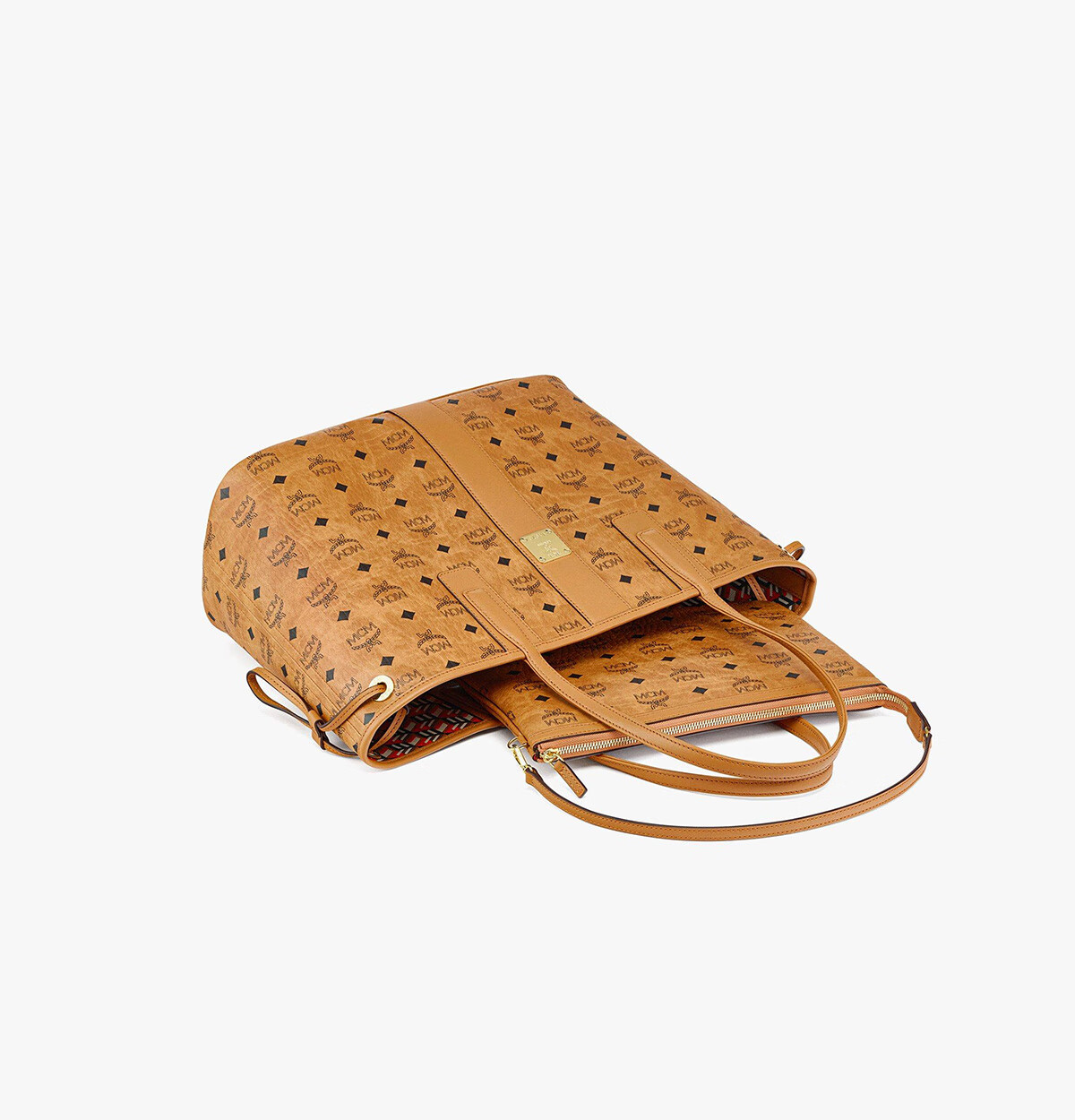MCM [Price Increase on January 5] LIZ Medium Double-Sided Parent-Child Tote Bag Shopping Bag Cognac Color Gift 6