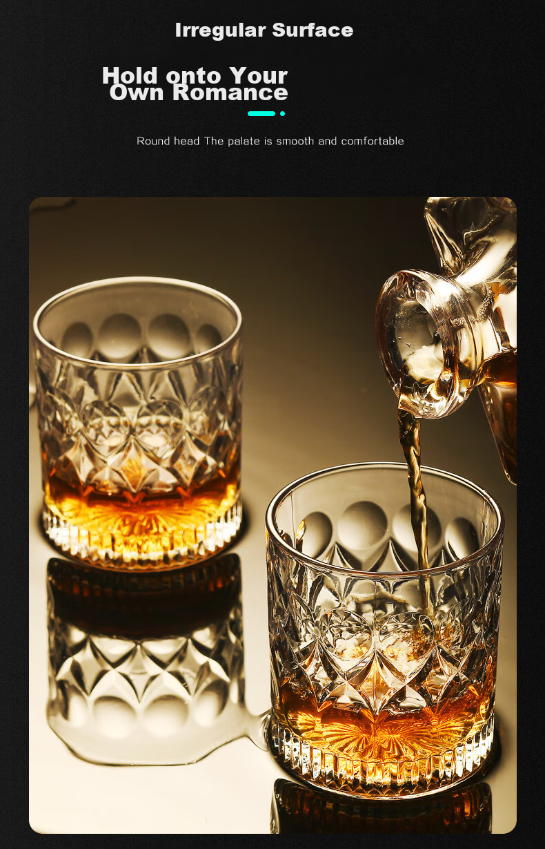 QINGPINGGUO Glass Cups, Water Cups, Tea Cups, Beverage Cups, Wine Glasses, Liquor Glasses, Whiskey Glasses, 220ml*6 Pieces, Colorful Box Packaging 7