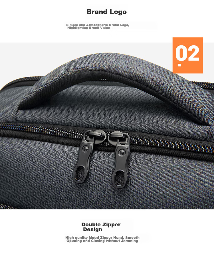 GOLF Backpack for Men, Large Capacity 15.6-Inch Laptop Backpack, USB Interface with Multiple Compartments, Business Casual Travel Bag for Students, Dark Gray with Black 31