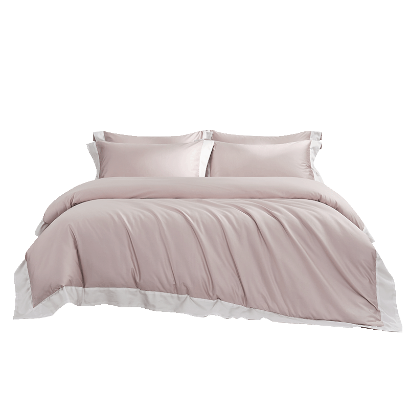 JIEBO 100-Piece Pure Cotton Bedding Set, Class A Long-Staple Cotton French High-End Luxury Fitted Sheet Set (Duvet Cover 200×230cm)