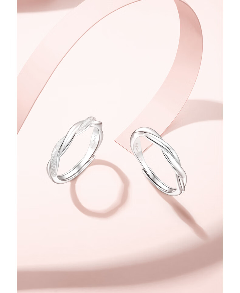 Fanci Romantic Couple Silver Rings, Matching Pairs for Men And Women, Birthday Gift, Anniversary Present for Girlfriend 4