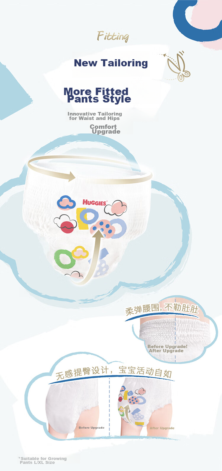 Huggies Gold Pull-Up Pants XXXXL52 (Over 19kg) Diapers [Quick-Dry, Anti-Redness] 14