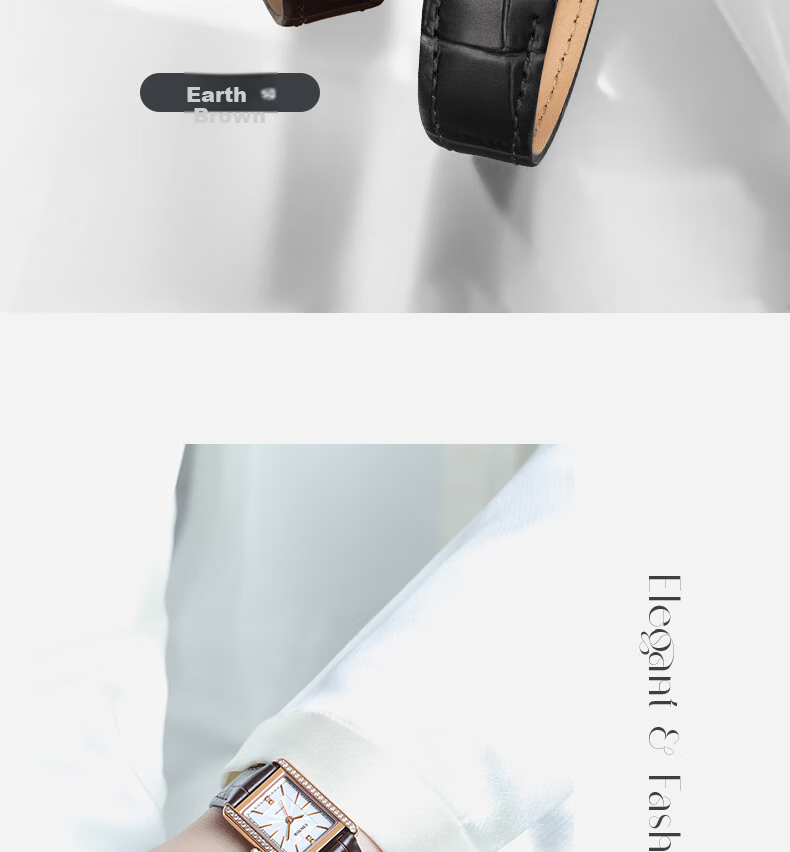 EBOHR Women's Watch, Kana Series Retro Small Square Watch, Birthday And Valentine's Day Gift, Quartz Women's Watch 51711446 18