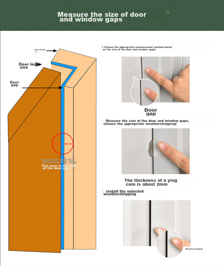 Qinghua Door And Window Gap Sealing Strip, Soundproofing Strip, Windproof And Draft-Proofing Insulation Filler, Silicone E-Type Brown, 6 Meters 15