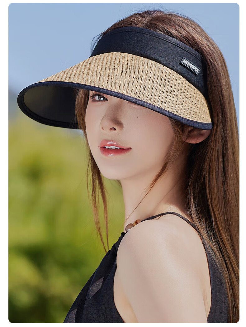 FitonTon Foldable Sun Hat for Women, Summer Outdoor Straw Hat, UV Protection Sun Hat, Beach Hat 10