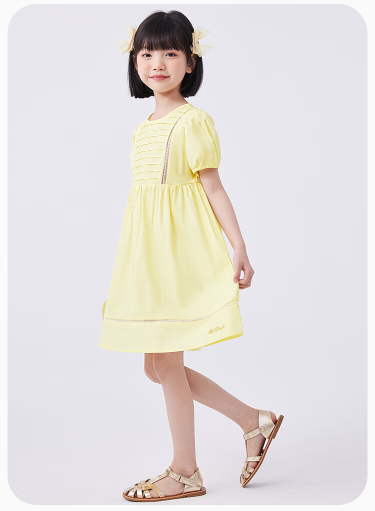 QQ DUCK Girls' Dress, Children's Summer Princess Dress, Youth Skirt, Gift for Holidays And Performances, Formal Dress, White 18