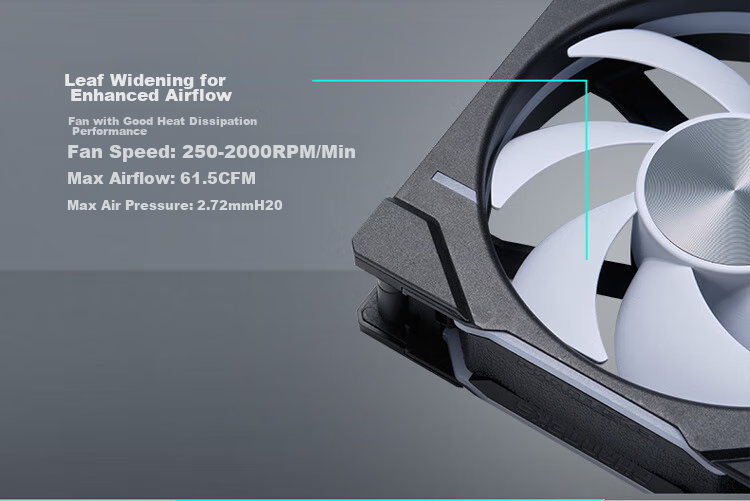 PHANTEKS D30 Building Block Version Zhengye 12cm Case Water Cooling Radiator ARGB Temperature Control Fan (30mm Thick/7 Blades High Air Pressure/Wireless Cable Connection/3-Piece Set/Black) 10