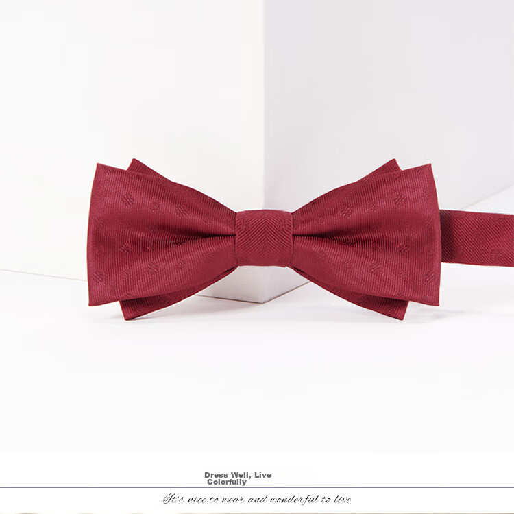 GLO-STORY Men's Bow Tie, Wedding Groom Groomsman Banquet Party Formal Wear Business Gentleman Double-Layer Bow Tie MLD824069 18