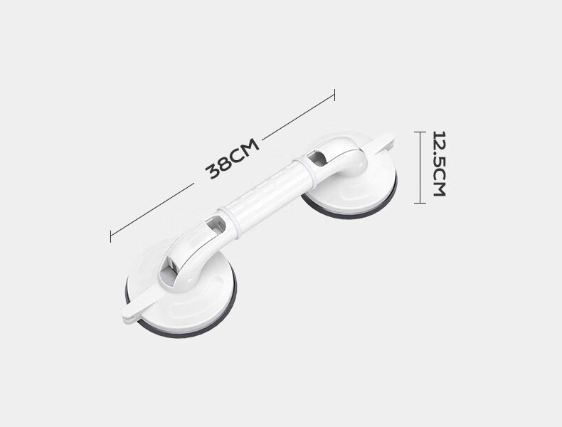 Meiruide Bathroom No-Drill Large Suction Grab Bar Elderly Anti-Slip Shower Toilet Safety Handle 38cm 1