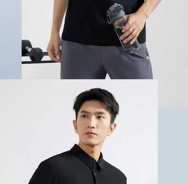 361° Men's Short Sleeve T-Shirt Spring Summer Polo Shirt Sportswear Fitness Loose Ice Silk Sun Protection 652524103D-6 29