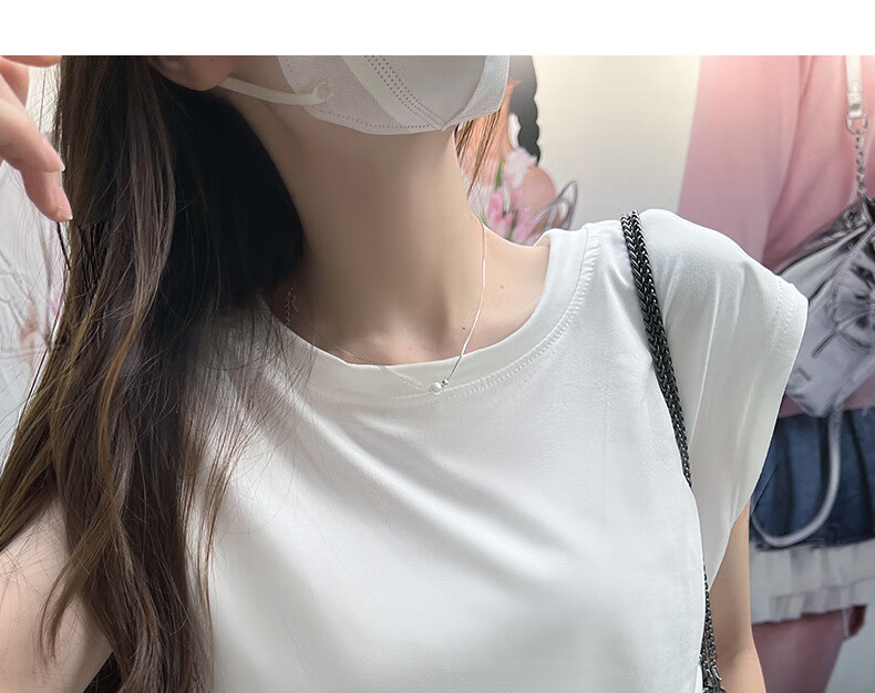 Modal White Loose Fit Tank Top Women Round Neck Racerback Sleeveless Shirt Outerwear Innerwear Base Layer All Seasons Plus Size 21