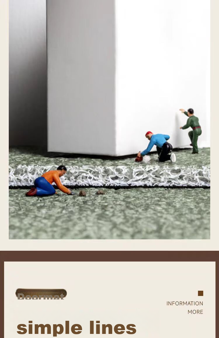 MOON TIME Entrance Mat, Doorway Foot Mat, Indoor Doormat, Loop Pile, Dirt-Resistant, Non-Slip Floor Mat, 60*90cm, Wangyu 8