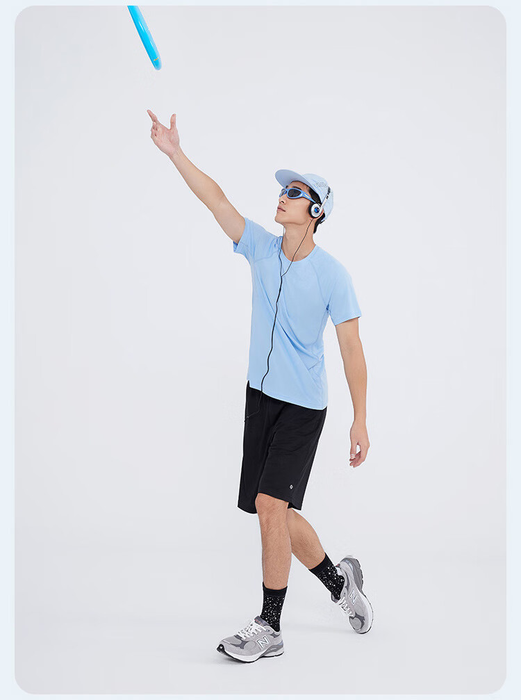 JD Original [Ultra-Light Quick-Dry] Sports T-Shirt, Summer Outdoor Running Fitness Short-Sleeve Men's T-Shirt, Light Gray 1.0, Size M 22