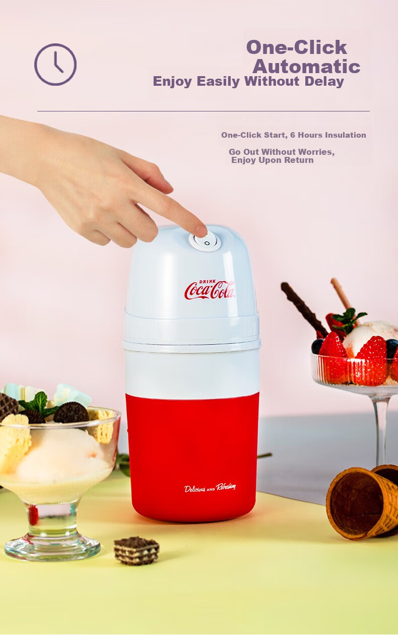 Nostdeqi Electric and Rechargeable Ice Cream Maker Kids' Day Gift Toy Portable Camping Home Small Fully Automatic Ice Cream Machine 4