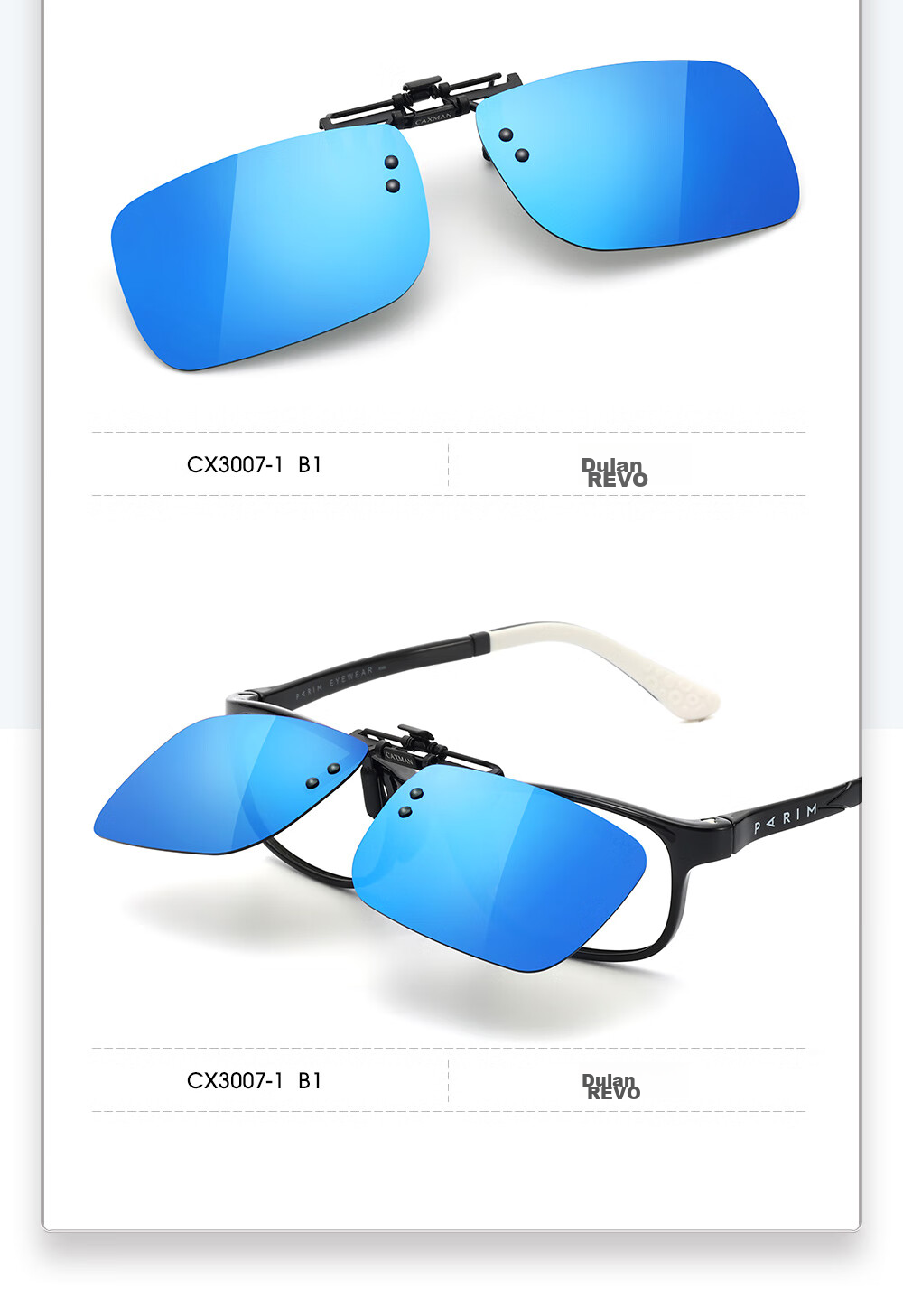 CAXMAN Children's Myopia Sunglasses Clip-On Style for Boys And Girls, Polarized Myopic Sunglasses, UV Protection And Sun Protection Glasses 10