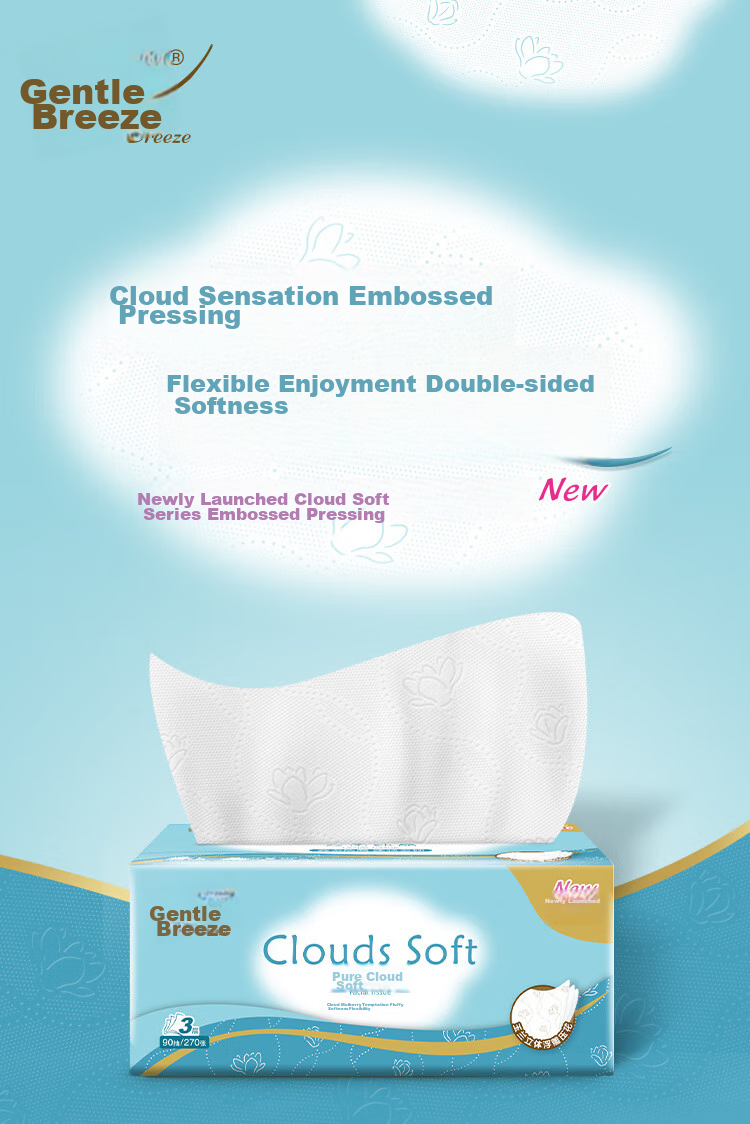 APP Facial Tissues, Thick And Soft 4-Ply 80 Sheets * 30 Packs M Size, Toilet Paper, Tissue Paper for Home Use, Whole Box Packaging 1
