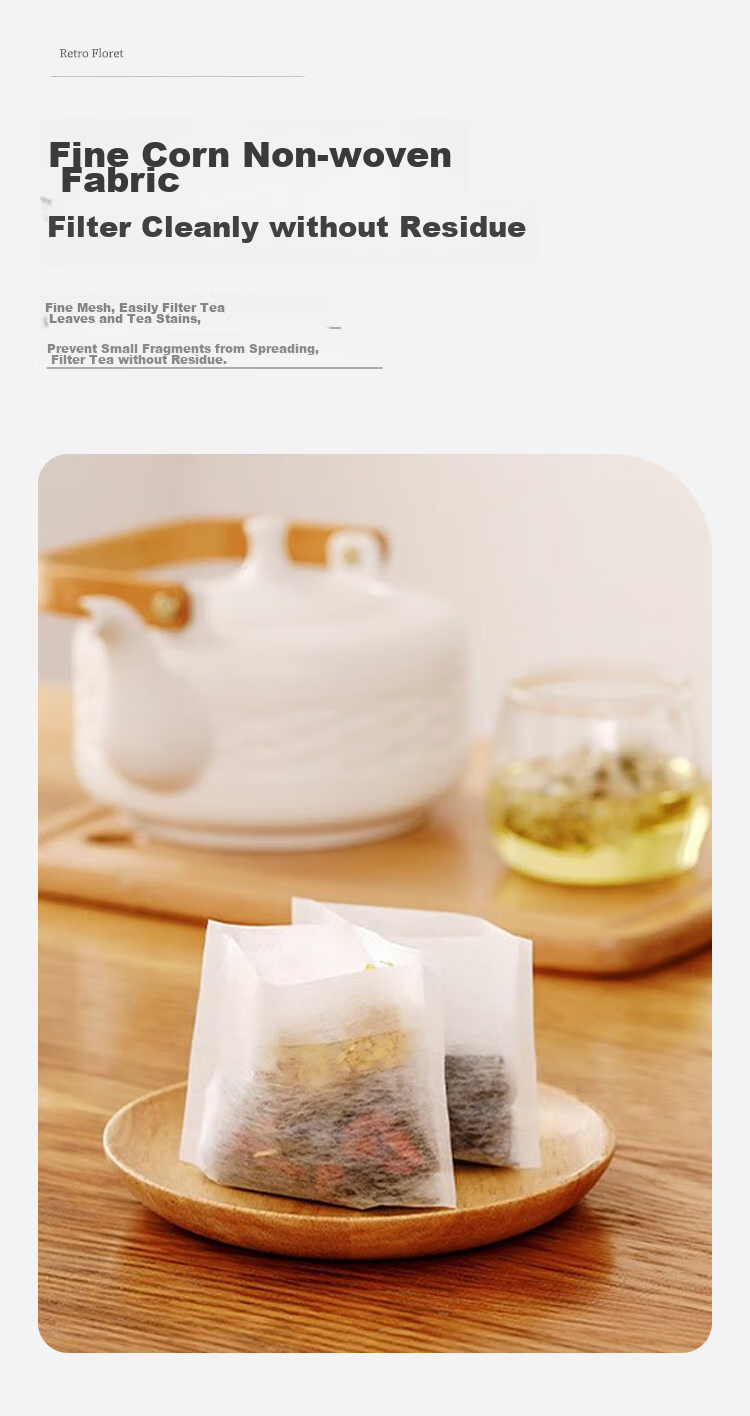 MAXCOOK Tea Bag, Disposable Corn Fiber Tea Infuser Bags, Soup And Marinade Strainer Bags 8*10, 150 Pieces MCPJ0085 5