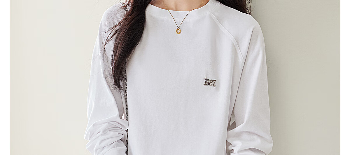 PinCai Long-Sleeve T-Shirt for Women, Classic Loose-Fit Base Layer, Stylish Niche Top for Inner Wear P12KE1855 37