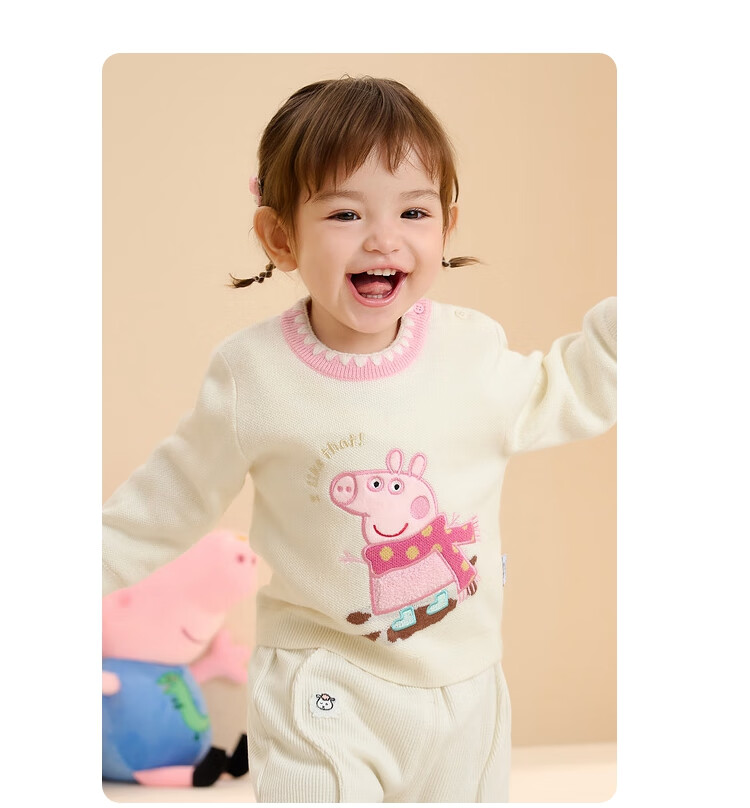 Balabala Baby Girls Winter Knitted Sweater Peppa Pig IP 200424103005 11