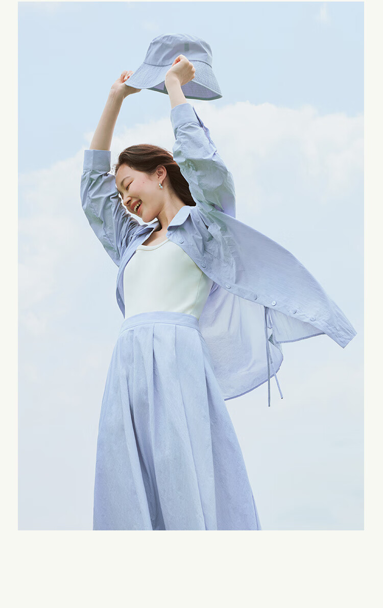 INMAN UPF100+ Sun Protection Shirt for Women, Summer Fashion Blouse Jacket, Bean Green Color, Size L 29
