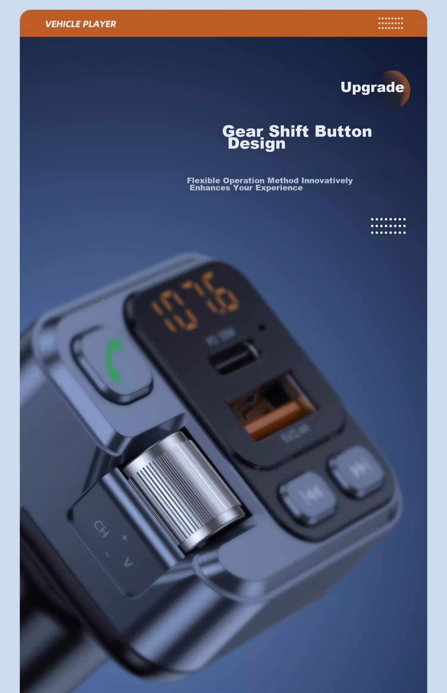 Beiteng Car MP3 FM Transmitter PD30W Fast Charging 2.4A, Bluetooth Hands-Free AUX Play, Car Charger T16 + Data Cable 18