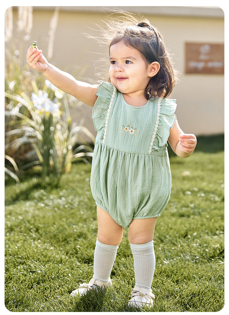 Wismorni Sleeveless Bodysuit for Infants, Thin Summer Style, Baby Girl Summer Outfit, Triangle Vest Romper, One-Piece Clothing 7