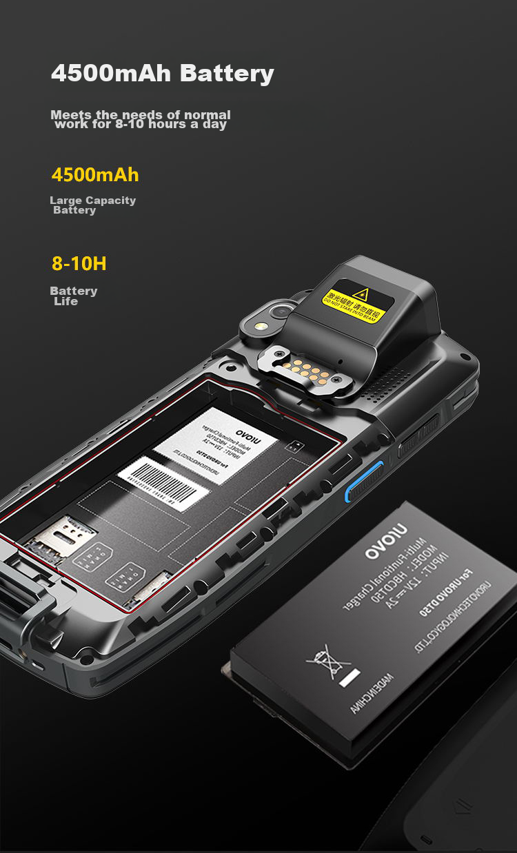 UROVO DT40SE Handheld Data Terminal, Industrial PDA, Barcode Scanner, Android Telecom ERP Bluetooth Gun, Inventory Machine, One-Dimensional And Two-Dimensional Wireless Scanner 8