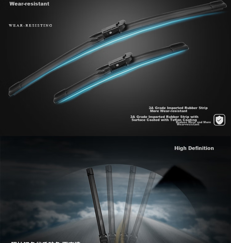 Meisim Windshield Wiper/wiper Blade for Audi Q7 2006-2015, Original Factory A-Grade Rubber Strip, 26/26 Inches 5