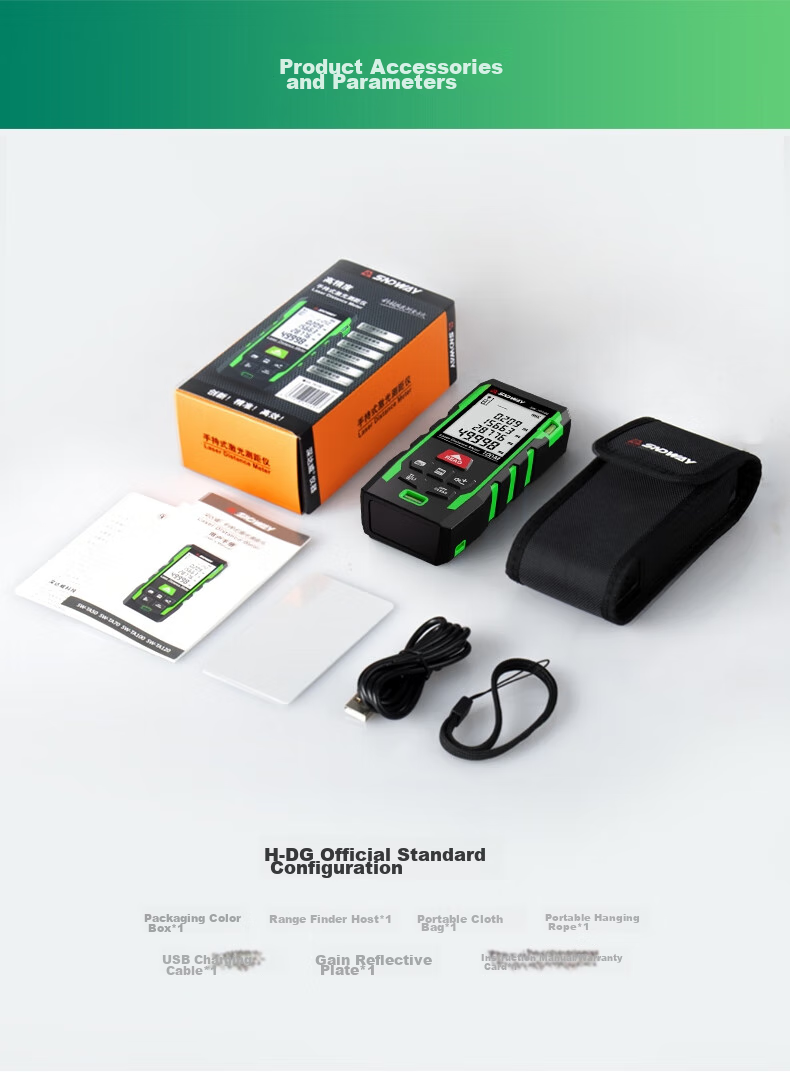 SNDWAY Laser Rangefinder, Infrared High-Precision Electronic Laser Ruler, Outdoor Measuring Device, Green Light SW-TG100Gpro 17