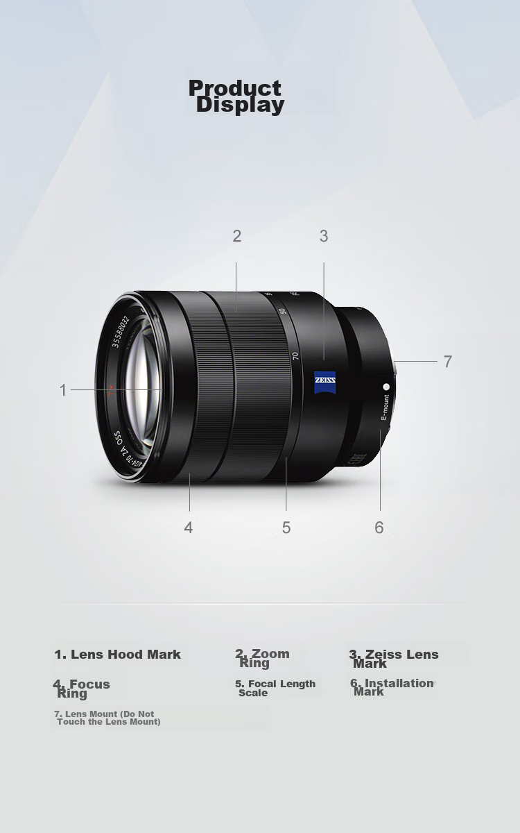 SONY Vario-Tessar T* FE 24-70mm F4 ZA OSS Full-Frame Zeiss Standard Zoom Mirrorless Camera Lens E-Mount (SEL2470Z) 7